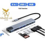 USB C Hub Docking Station 8 In 1 Type C Hub USB C Dongle With HDMI 4K - Enhance Your Connectivity With This Versatile 8-In-1 USB C Hub (BS-T)
