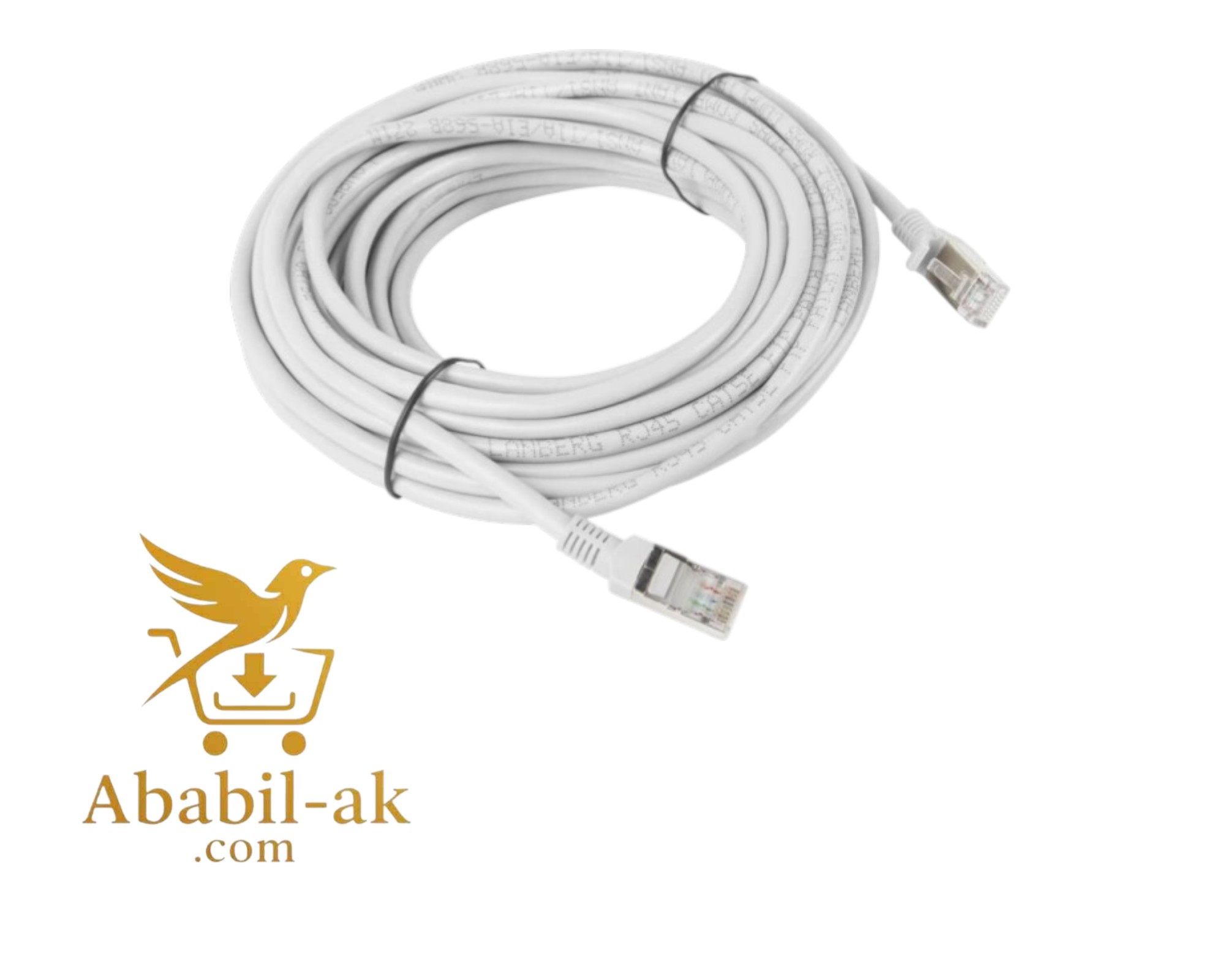 30FT 10M CAT6 CAT 7 Round Ethernet Network Cable RJ45 Patch LAN Cord (BS-T)