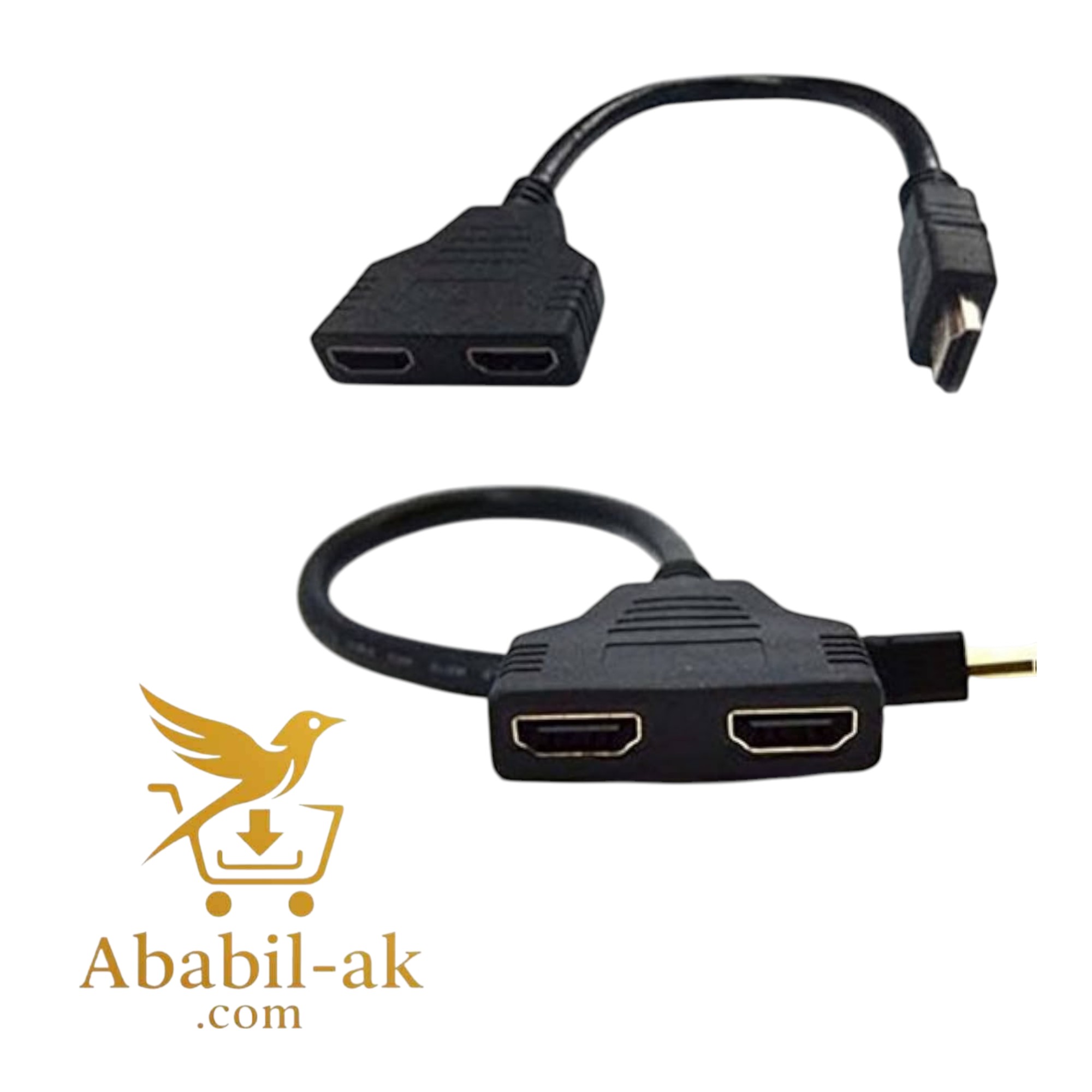 High Quality HDMI Splitter Cable 1 Male To Dual HDMI 2 Female Y Splitter Adapter in HDMI HD LED LCD (BS-T)