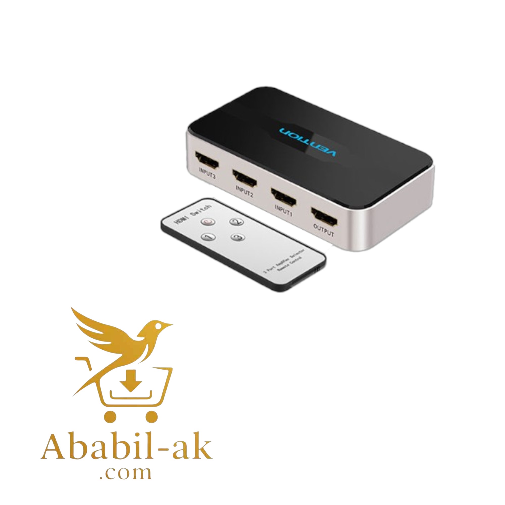 VENTION AFFH0 3 In 1 Out HDMI Switcher Gray Metay Type (G-B)