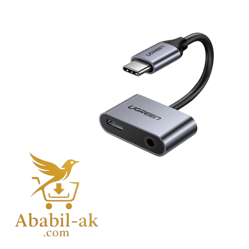 UGREEN 50596 2 Ports USB-C Hub + 3.5mm Audio#CM193 (G-B)