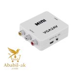 1080P Mini Digital VGA to RCA AV TV CVBS Converter with audio for PC laptop White (BS-T)