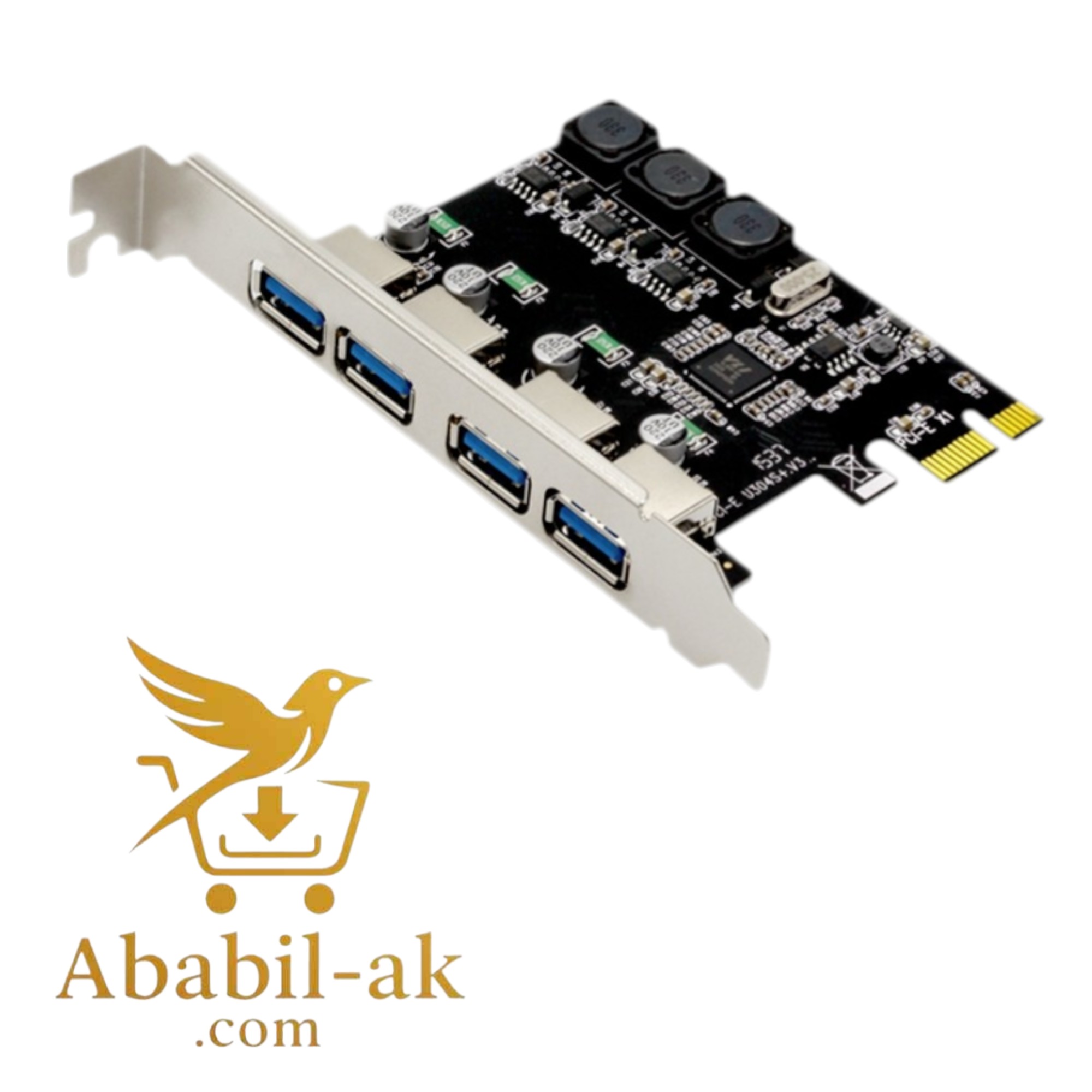 4 Port USB 3.0 HUB to PCI-e PCI Express Card Adapter Speed Rate up to 5Gbps (BS-T)