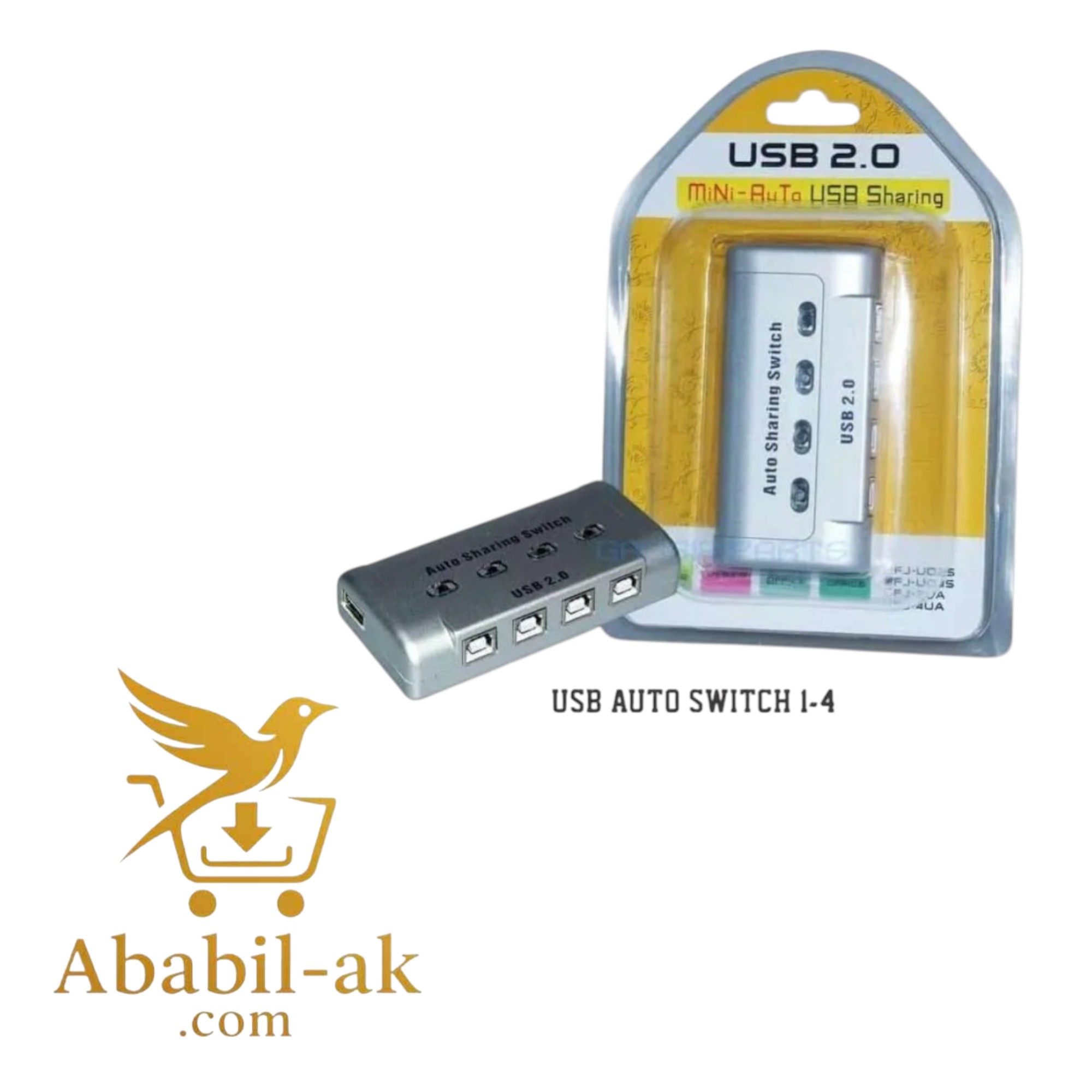 4 Port USB 2.0 Printer Auto Sharing Switch (BS-T)