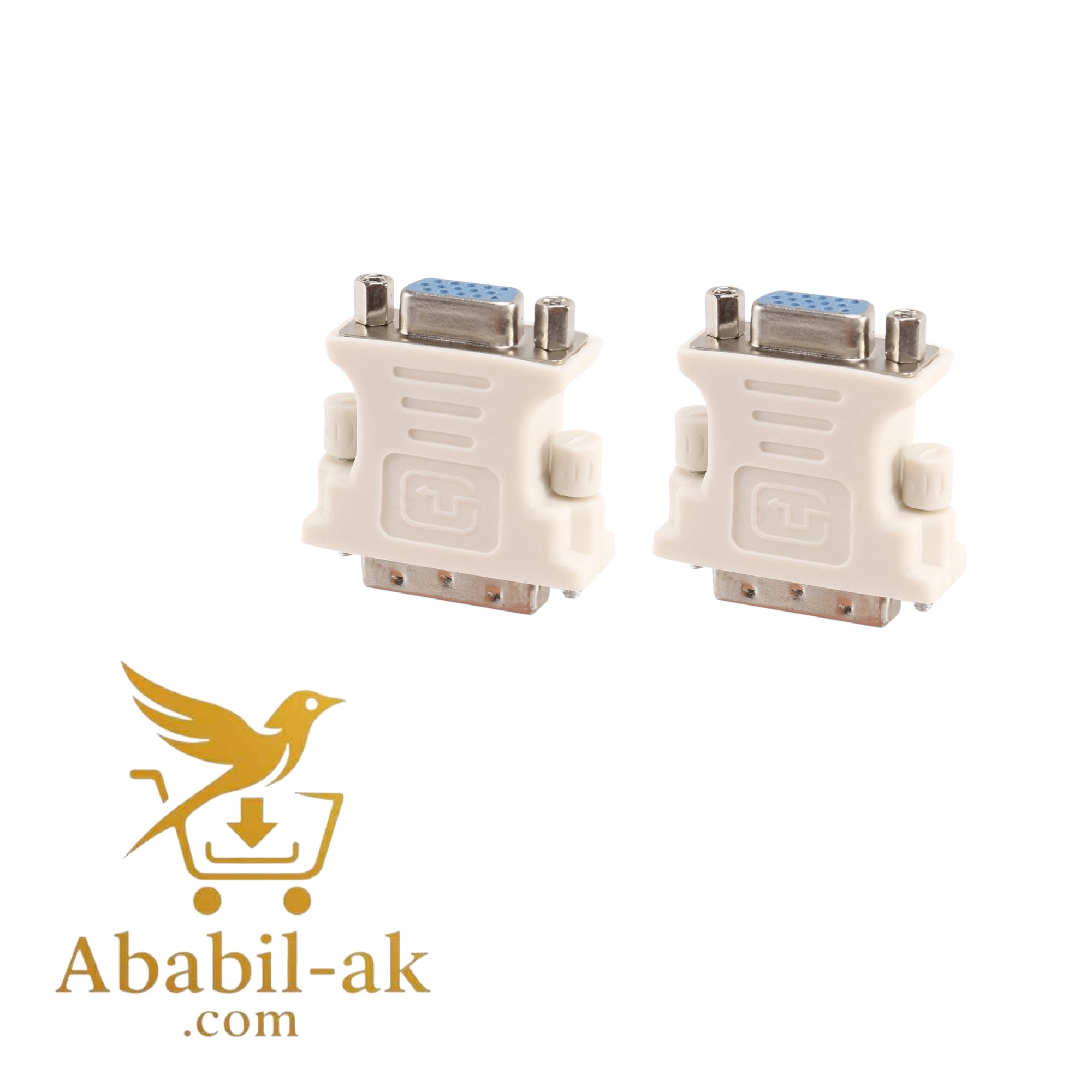 Vga Female To Dvi Male Converter Adapter - White- Connect Dvi Monitors To Vga Sources With This Adapter (BS-T)