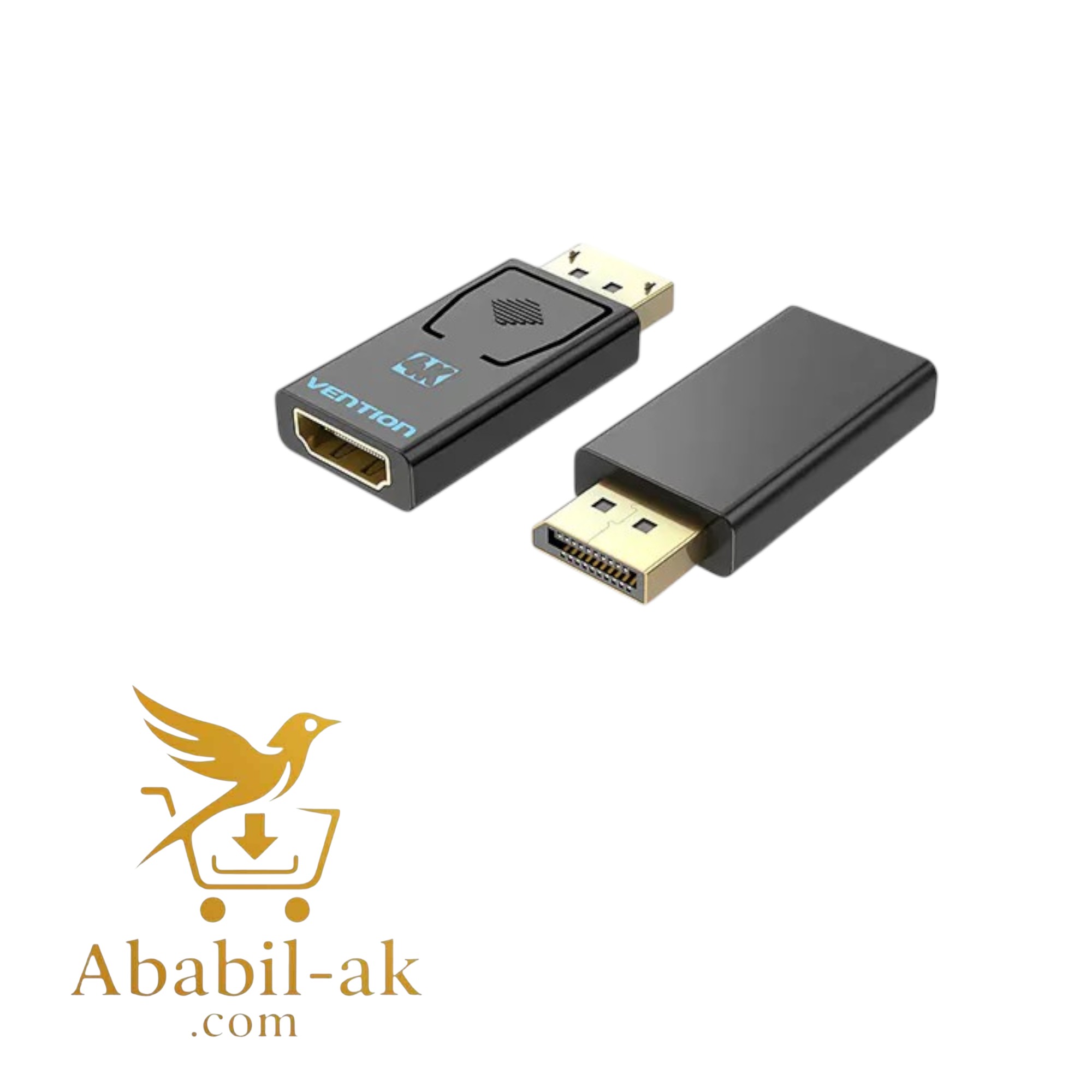 VENTION HBMB0 DisplayPort Male to HDMI Female Adapter Black 4K (G-B)