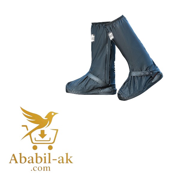 Professional Long Shoe Rain Cover Rain Boot Covers Waterproof Reusable Motorcycle Cycling Bike Knee Boots Shoes Cover C-2246 Size - S,M,L,XL,XXL (N-S)