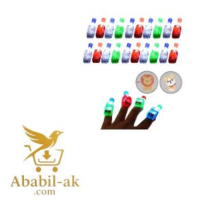 5Pcs Cartoon Cute Projection LED Finger Light Toys Multi-pattern Light-emitting Ring Finger Light Toys Birthday Decorations C-2160 (N-S)