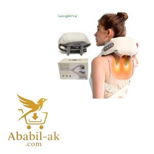 Neck and Shoulder Massager with Heat, Portable Massage Pillow, Shiatsu Back Shoulder and Neck Massager with Heat, 5D Kneading Neck Massager, for Pain Relief Deep Tissue C-2152 (N-S)