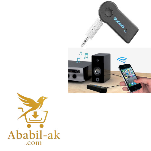 2 in 1 Wireless Bluetooth 5.0 Receiver Transmitter Adapter with 3.5mm Jack for Car Audio, Home Stereos, PC, and Headphones, Black C-1583 (N-S)