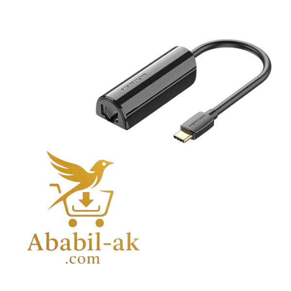 VENTION CFABB USB-C to 100M Ethernet Adapter 0.15M Black (G-B)