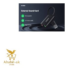 UGREEN 30724 USB 2.0 External Sound Adapter (Black)#US205 (G-B)