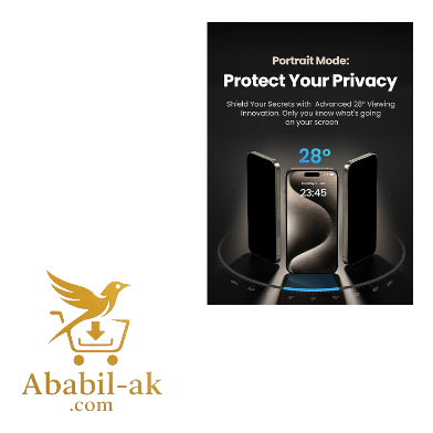 UGREEN 25622 Privacy Screen Tempered Protective Film For iPhone15 Pro 6.1 inch#SP409 (G-B)