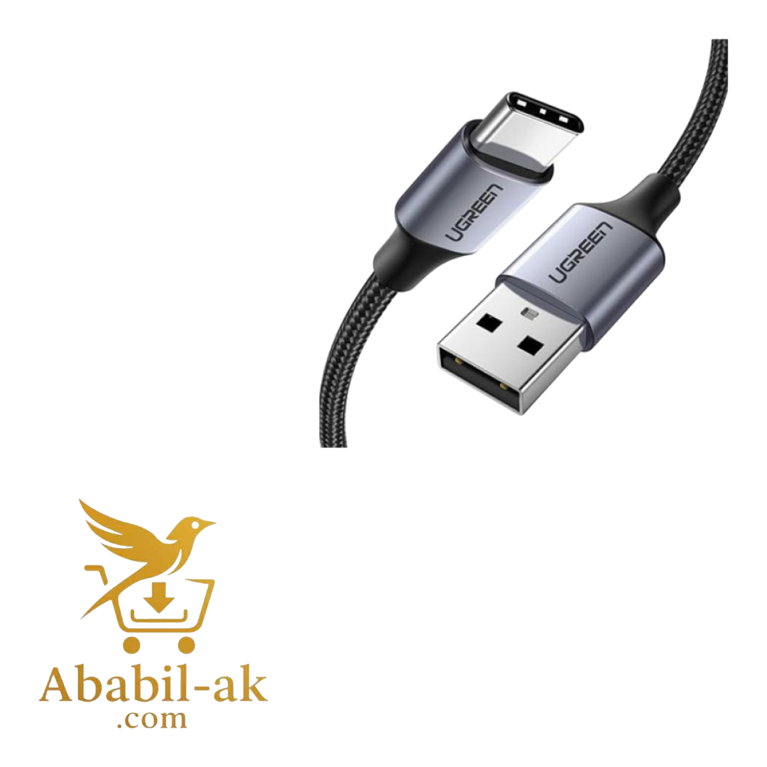 UGREEN USB-A 2.0 MALE To USB-C Male Cable 1M (BLACK) # 60126 (C-S)