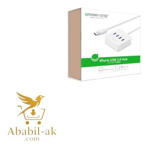 UGREEN USB HUB 4 PORT 3.0 MODEL NO : CR118 ( 1M WHITE ) #30202 (C-S)