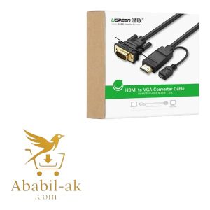 UGREEN 30449 HDMI to VGA Converter Cable 1.5m (Black)#MM101 (G-B)