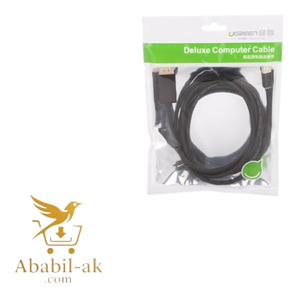 UGREEN 10477 Mini DP to DP Cable 1.5m (Black)#MD105 (G-B)
