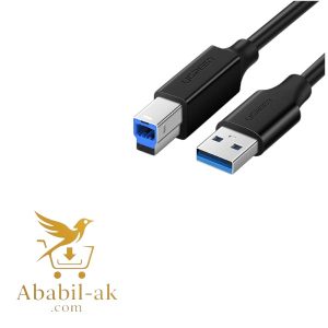 UGREEN 30753 USB 3.0 AM to BM Print Cable 1m (Black）#US210 (G-B)