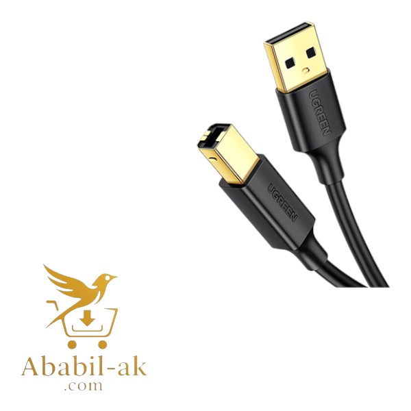 UGREEN 10351 USB 2.0 AM to BM Print Cable 3m (Black)#US135 (G-B)