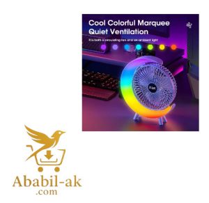 Mini Portable Desktop Fan Adjustable Colorful Fan C-2112 (N-S)