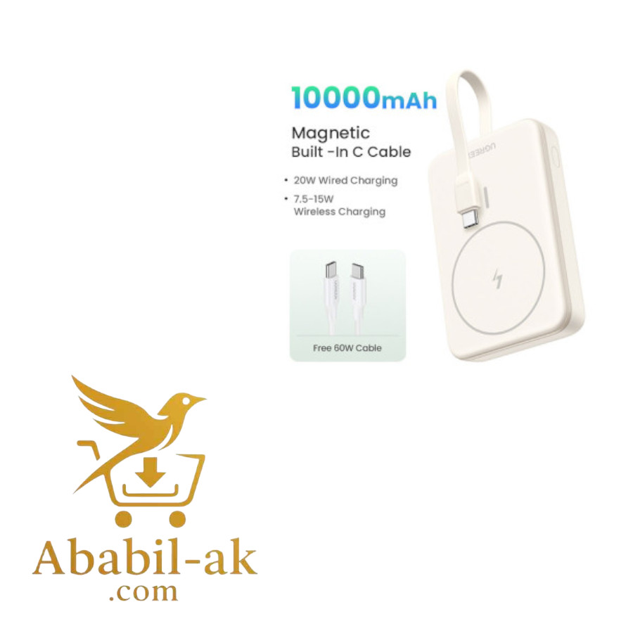 UGREEN 35341 10000mAh Magnetic Wireless Power Bank#PB760 (G-B)
