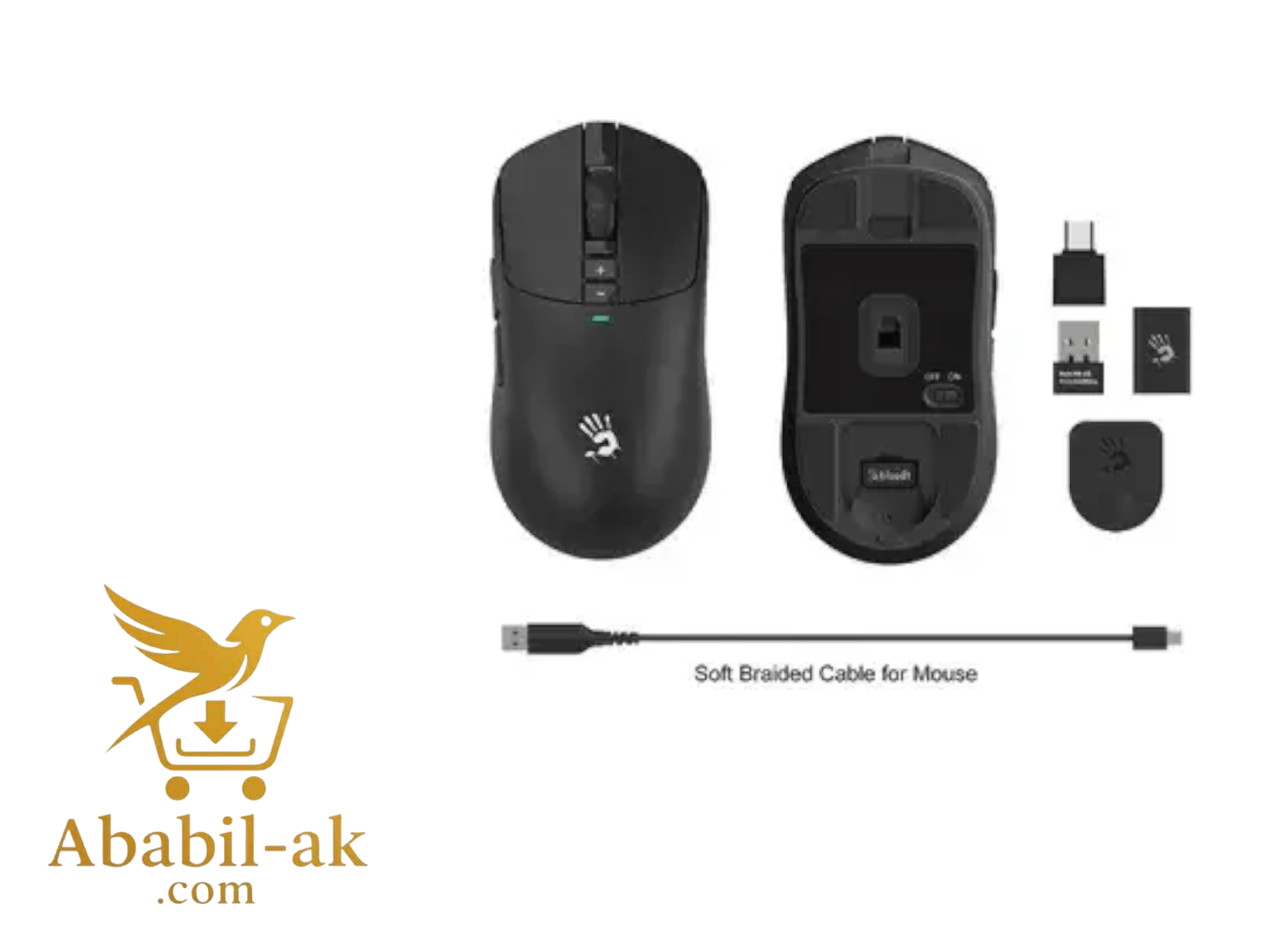 A4TECH Bloody R72 Ultra Dual Mode Gaming Mouse - Black ( G-B )