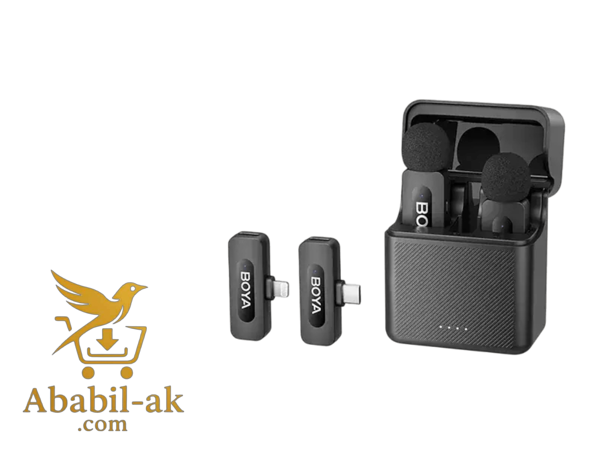 BOYA BY-V3 Combo 2.4 GHz Dual-Channel Wireless Microphone for Android & IOS ( G-B )