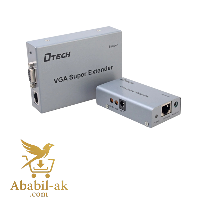 DTECH VGA EXTENDER 100M DT-7020 (SENDER+RECEIVER) ( C-S )