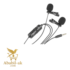 Boya BY-M1DM Dual Omni-directional Lavalier Microphone ( G-B )
