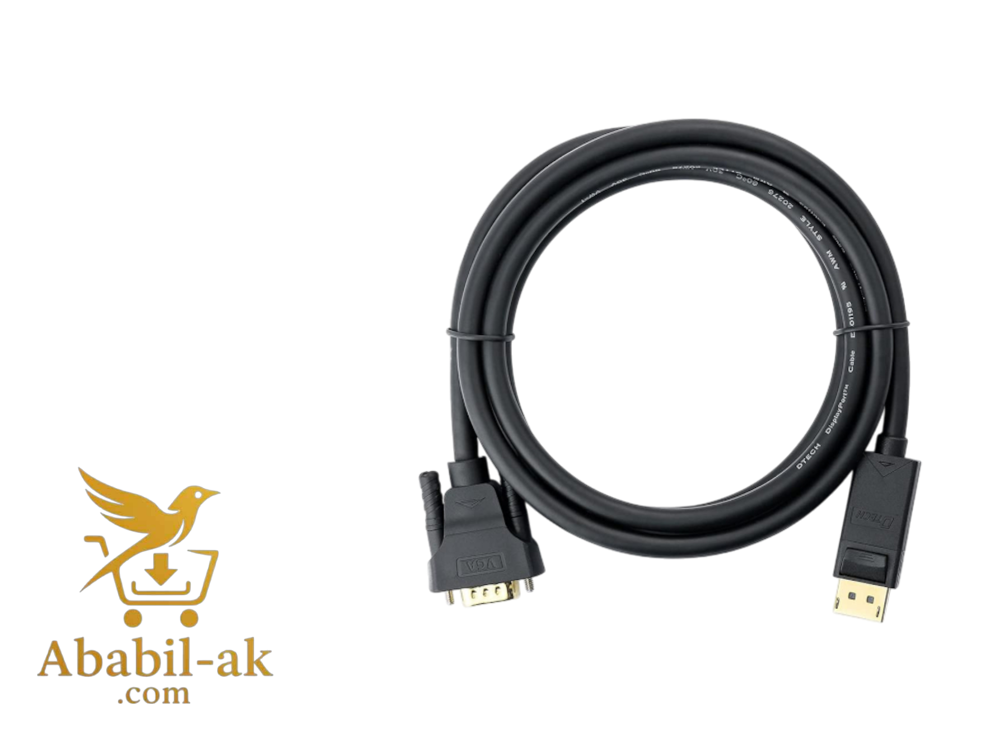 DTECH DP TO VGA CABLE 1.8M MODEL: DT-CU0307 ( C-S )