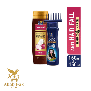 ANTI HAIR-FALL BUNDLE - Parachute Anti Hairfall Oil Extra Care 150ml (Root Applier) & Parachute Naturale Shampoo Advanced Hair Fall Control 160ml