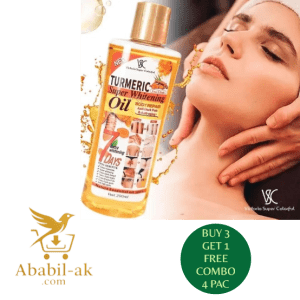 BUY 3 GET 1 FREE COMBO 4 PAC Turmeric oil Brightens Skin & Fades Hyperpigmentation